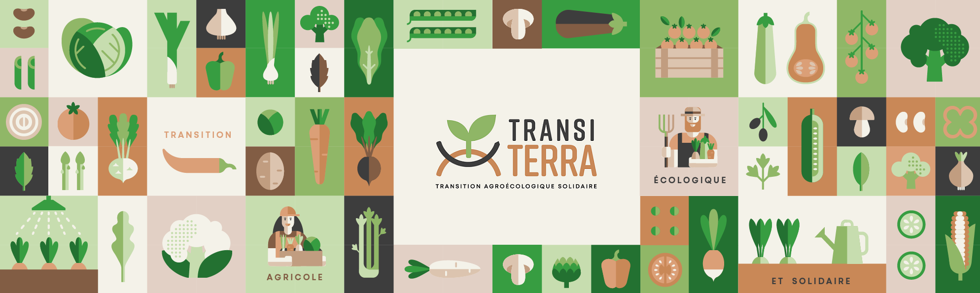 Bannière TransiTerra avec légumes